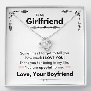 Lurve™ Girlfriend - I Love You, Special Love Knot Necklace
