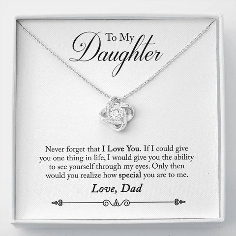 Lurve™ To Daughter - I Love You Love Knot Necklace