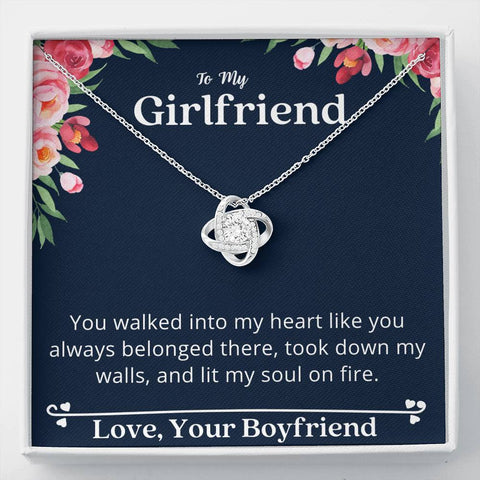 Lurve™ Girlfriend - My Heart, Always Belonged There Love Knot Necklace