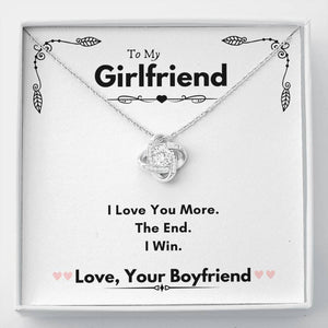Lurve™ GIrlfriend - I Love You More Love Knot Necklace