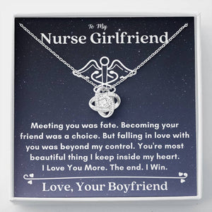 Lurve™ Nurse Girlfriend - Meeting You Was Fate Love Knot Necklace