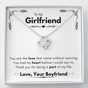 Lurve™ Girlfriend - Love, Heart, Part Love Knot Necklace