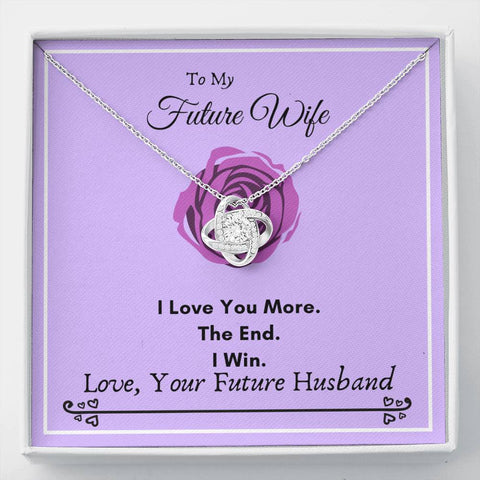 Lurve™ Future Wife - I Love You More Love Knot Necklace