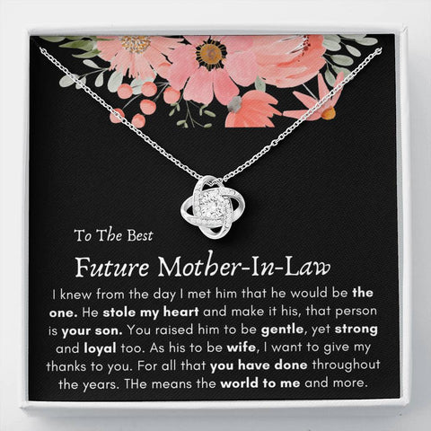 Lurve™ Future Mother In Law - The One, Stole My Heart Love Knot Necklace