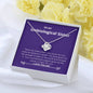 Unbiological Sister - Believe, Strength, Unconditional Support Love Knot Necklace