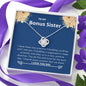 Bonus Sister - Precious Friendship Love Knot Necklace