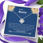 Bestie - My Family, Grateful, Met Love Knot Necklace
