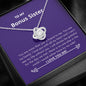 Bonus Sister - My Family, Grateful, Met Love Knot Necklace