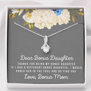 Lurve™ Thanks For Being My Bonus Daughter, Love Bonus Mom Alluring Beauty Necklace