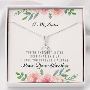 Lurve™ To My Best Sister, Love Brother Alluring Beauty Necklace