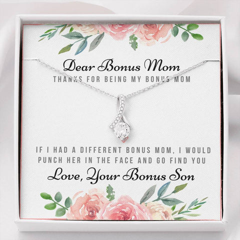 Lurve™ Thanks For Being My Bonus Mom, Love Bonus Son Alluring Beauty Necklace