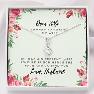 Lurve™ Thanks For Being My Wife, Love Husband Alluring Beauty Necklace