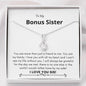 Bonus Sister - My Family, Grateful, Met Alluring Beauty Necklace Mahogany