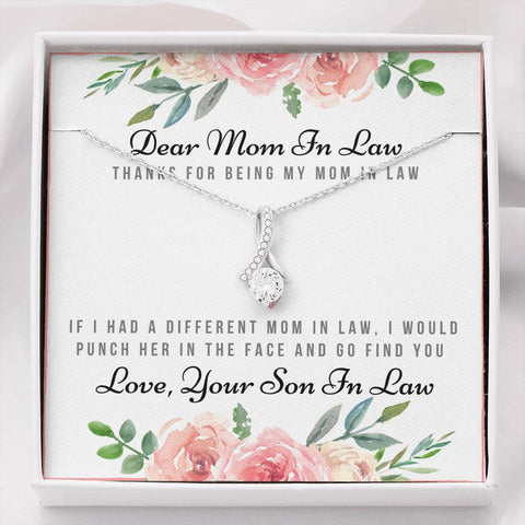 Lurve™ Thanks For Being My Mom In Law, Love Son In Law Alluring Beauty Necklace