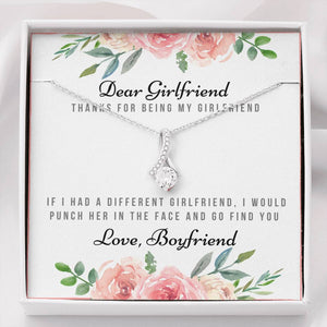 Lurve™ Thanks For Being My Girlfriend, Love Boyfriend Alluring Beauty Necklace