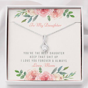 Lurve™ To My Best Daughter, Love Mom Alluring Beauty Necklace