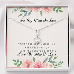 Lurve™ To My Best Mom In Law, Love Daughter In Law Alluring Beauty Necklace