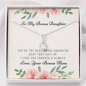 Lurve™ To My Best Bonus Daughter, Love Bonus Mom Alluring Beauty Necklace