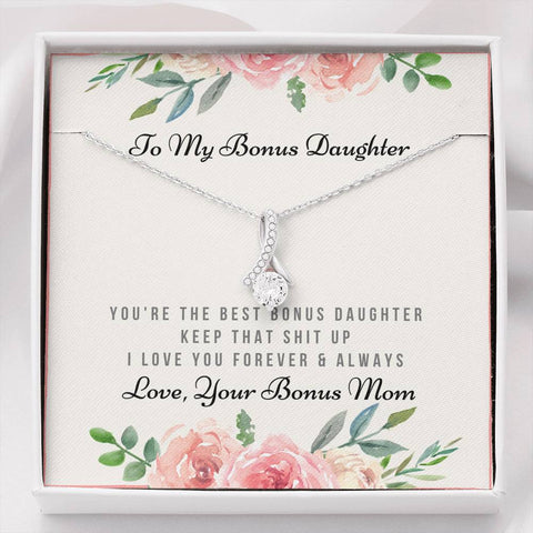 Lurve™ To My Best Bonus Daughter, Love Bonus Mom Alluring Beauty Necklace