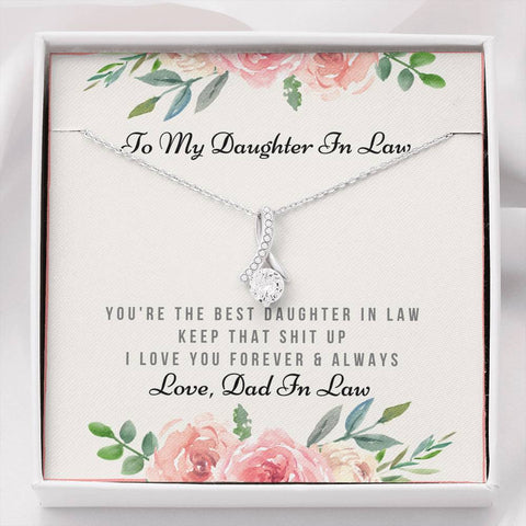 Lurve™ To My Best Daughter In Law, Love Dad In Law Alluring Beauty Necklace
