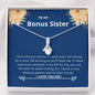 Bonus Sister - Life, Amazing Person Alluring Beauty Necklace Mahogany