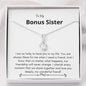 Bonus Sister - Lucky,Cherish, Wnderful Friend Alluring Beauty Necklace Mahogany