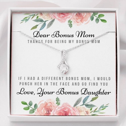Lurve™ Thanks For Being My Bonus Mom, Love Bonus Daughter Alluring Beauty Necklace