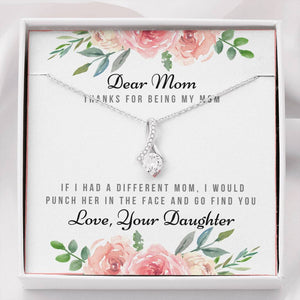 Lurve™ Thanks For Being My Mom, Love Daughter Alluring Beauty Necklace
