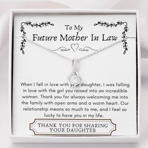 Lurve™ Future Mother In Law - Incredible Woman, Lucky To Have You Alluring Beauty Necklace