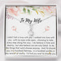 Lurve™ To My Wife - I Walked Into Your Life Alluring Beauty Necklace