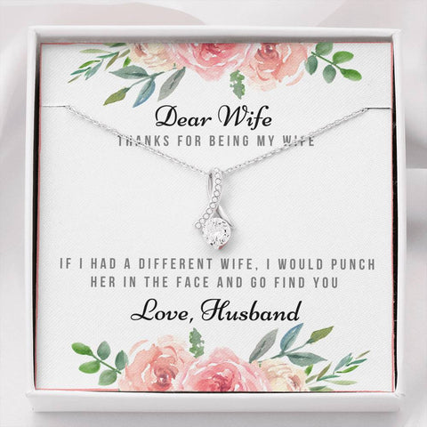 Lurve™ Thanks For Being My Wife, Love Husband Alluring Beauty Necklace