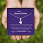 Bonus Sister - Greatest Friend, Unmeasureable Alluring Beauty Necklace Mahogany
