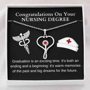 Lurve™ Nursing Degree - Graduation Exciting Time Stethoscope Necklace