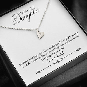 Lurve™ To Daughter - I Pray You'll Always Be Safe Sweetest Hearts Necklace