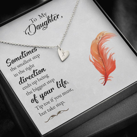 Lurve™ To My Daughter - Sometimes The Smallest Step Sweetest Hearts Necklace