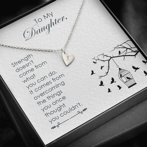 Lurve™ To My Daughter - Strength Doesn't Come Sweetest Hearts Necklace