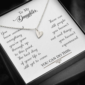 Lurve™ To My Daughter - You Have Survived Sweetest Hearts Necklace