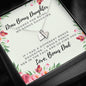 Lurve™ Thanks My Bonus Daughter, Love Bonus Dad Sweetest Heart Necklace