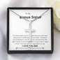 Bonus Sister - Treasure, Encouragement,Inspiration Cross Necklace