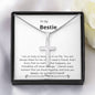 Bestie - Lucky,Cherish, Wnderful Friend Cross Necklace