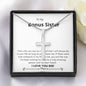 Bonus Sister - Life, Amazing Person Cross Necklace