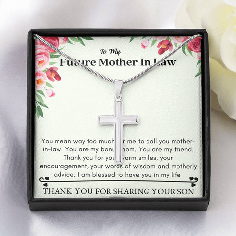 Future Mother In Law - My Bonus Mom Cross Necklace