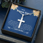 Bonus Sister - Believe, Strength, Unconditional Support Cross Necklace