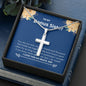 Bonus Sister - Rock, Piece, Holds Together Cross Necklace