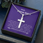 Bonus Sister - Lucky,Cherish, Wnderful Friend Cross Necklace