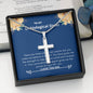 Unbiological Sister - Believe, Strength, Unconditional Support Cross Necklace