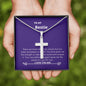 Bestie - Believe, Strength, Unconditional Support Cross Necklace