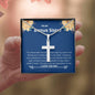 Bonus Sister - Treasure, Encouragement,Inspiration Cross Necklace
