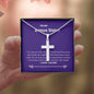 Bonus Sister - Rock, Piece, Holds Together Cross Necklace