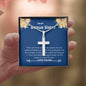 Bonus Sister - Believe, Strength, Unconditional Support Cross Necklace